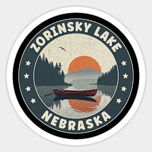 Zorinsky Lake Nebraska Sunset Sticker